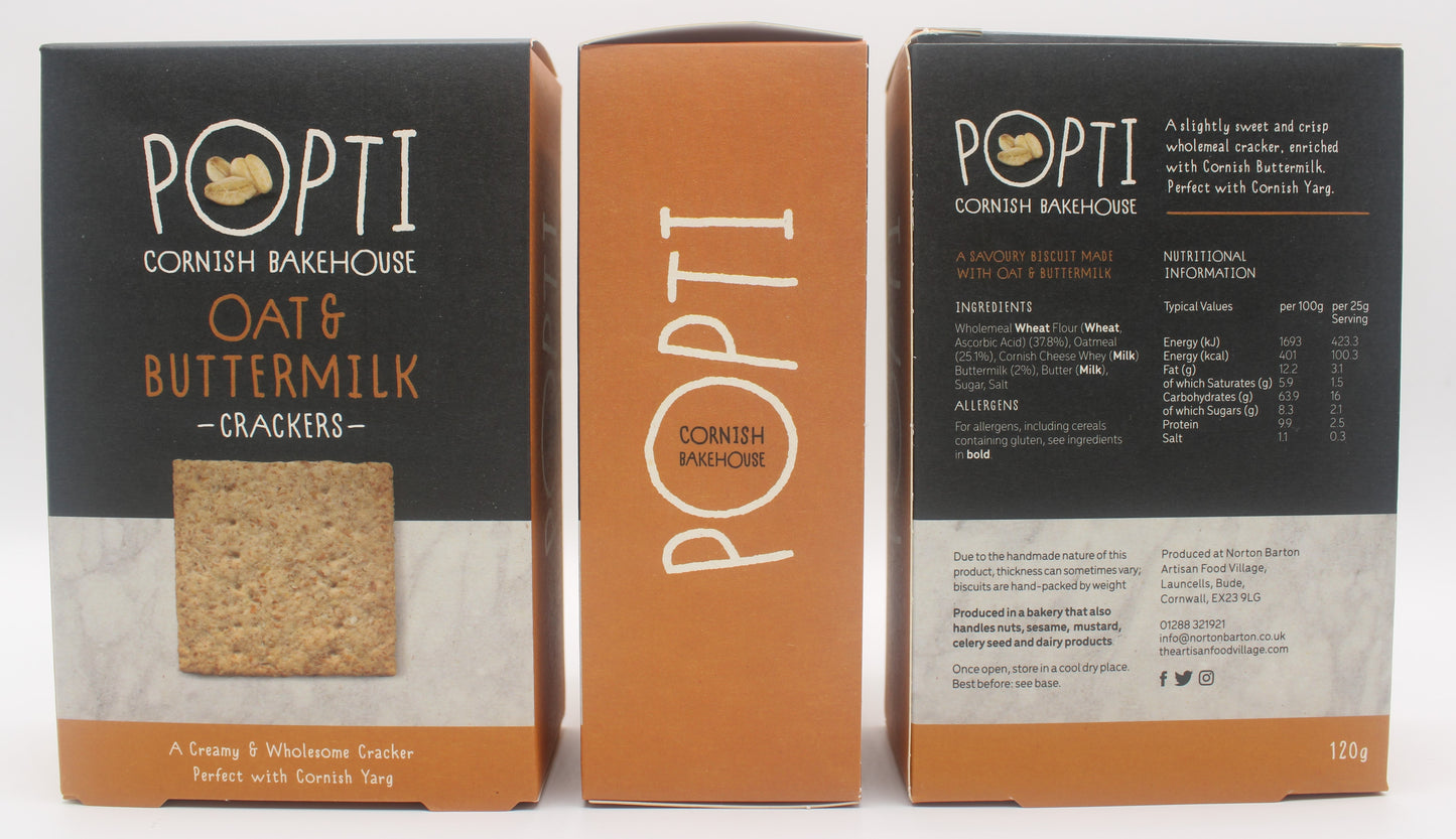 Cornish Buttermilk & Oat Crackers