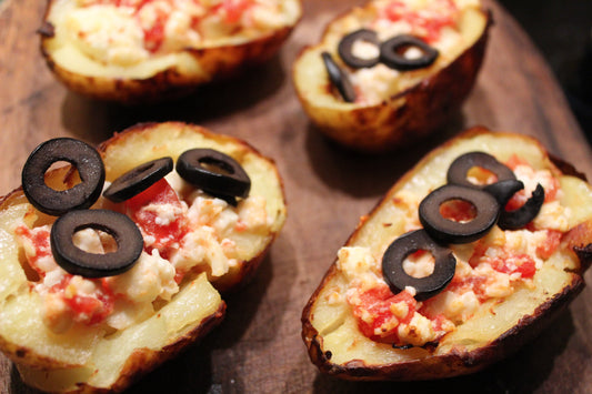 Fetish and Olive Stuffed Potato Skins