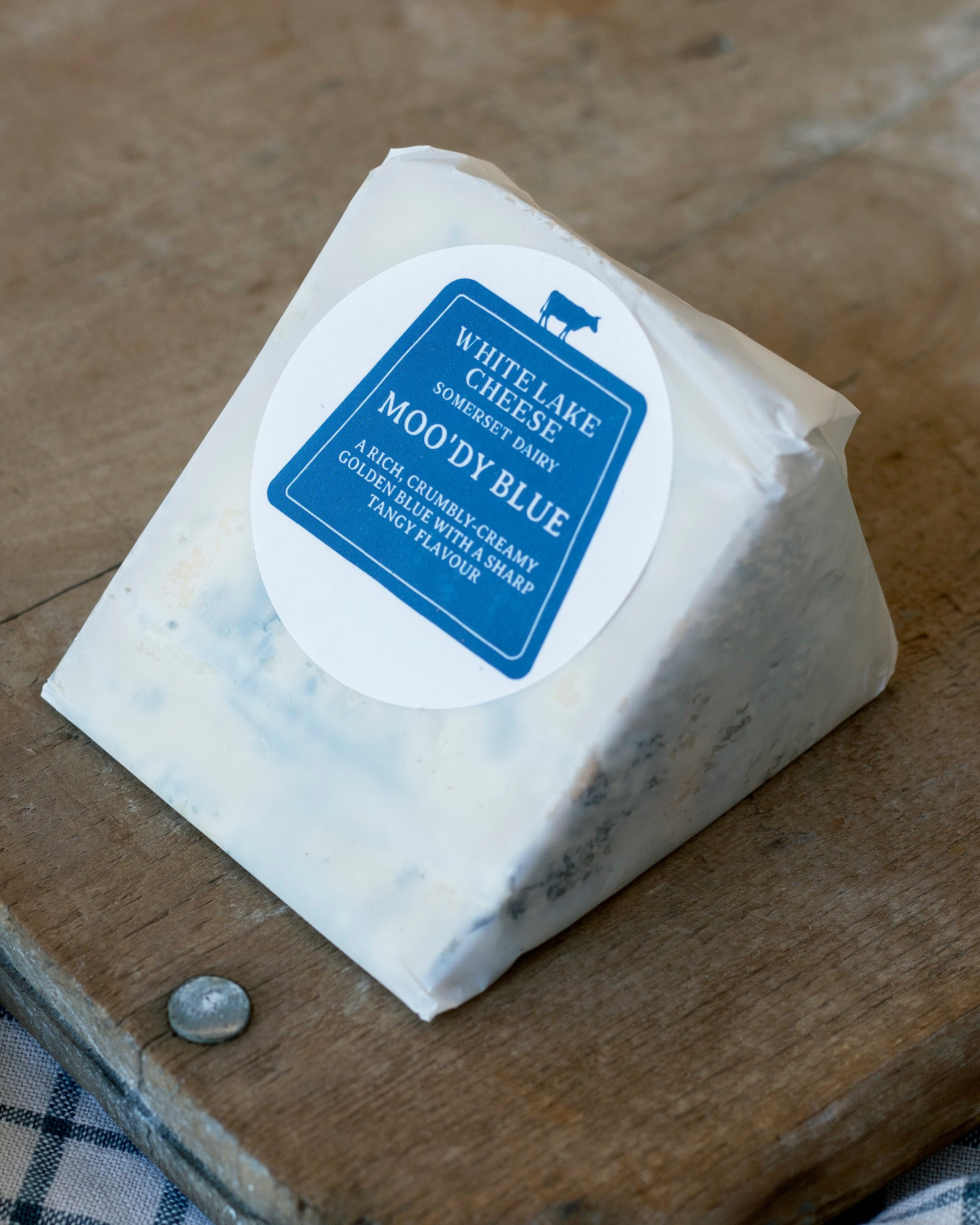 Moo'dy Blue - Jersey Cow's Milk Cheese – White Lake Cheese